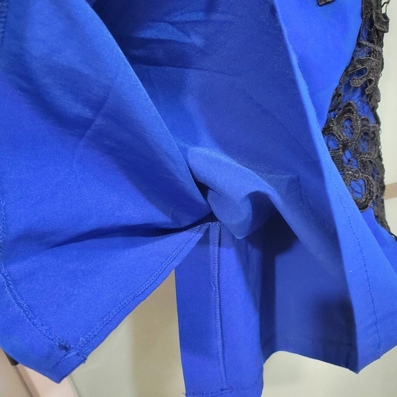 Torrid Royal Blue and Black lace bodycon dress - Picture 8 of 12